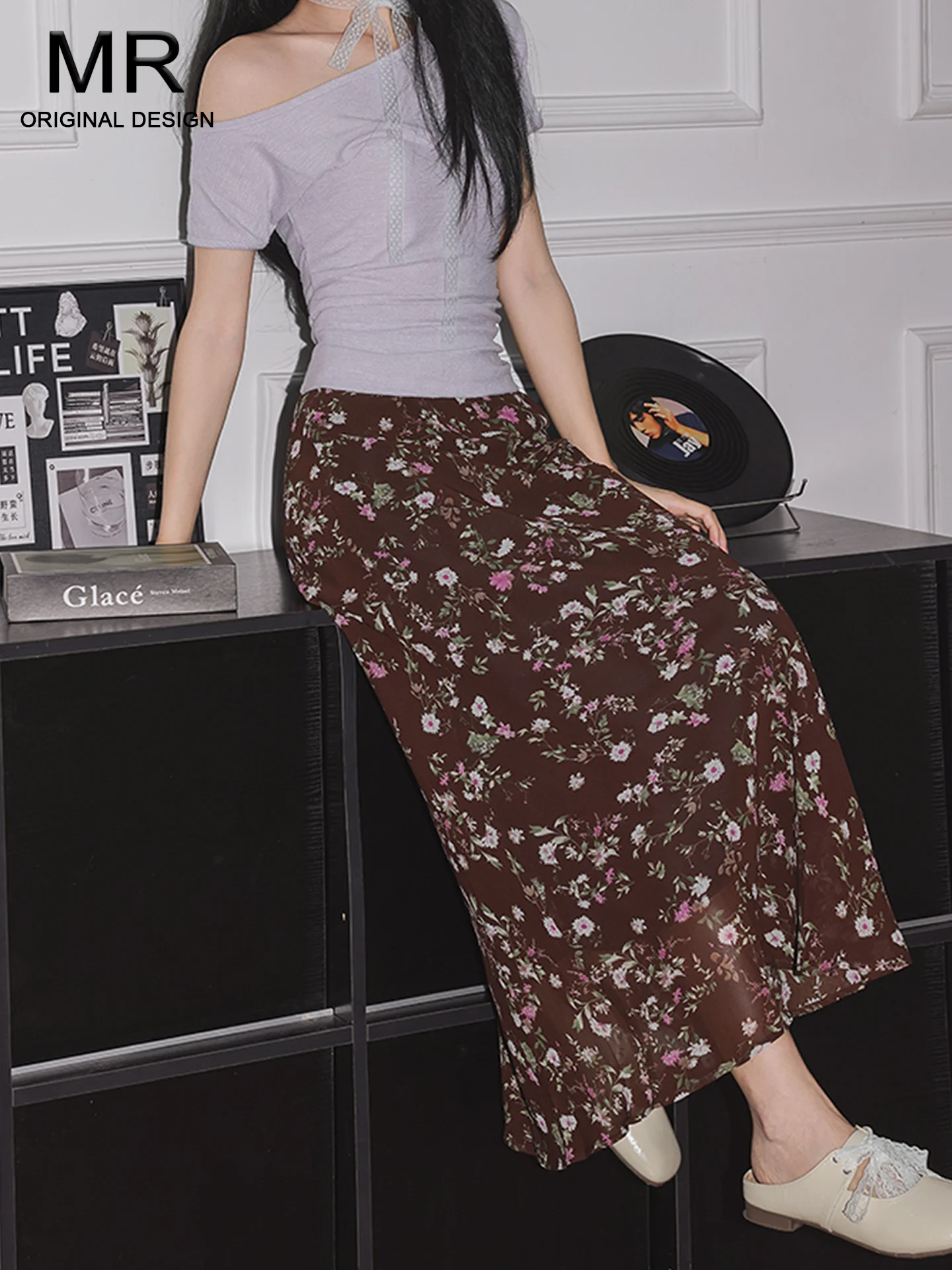 Elegant Floral Print Elastic Waist A-Line Skirt Women's Summer Slimming Atmosphere Fish Tail Skirt Casual High Waist
Elegant Floral Print Elastic Waist A-Line Skirt Women's Summer Slimming Atmosphere Fish Tail Skirt Casual High Waist