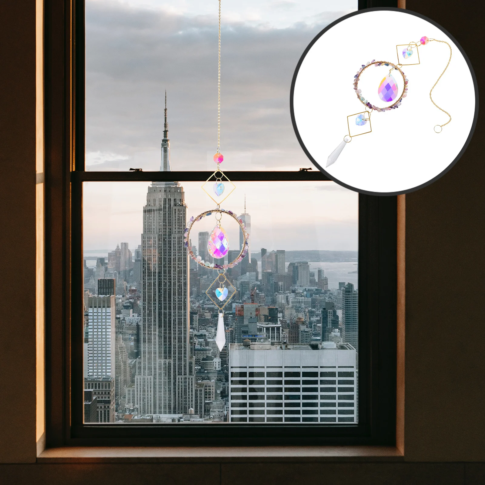 Crystal Pendant Prism Hanging Decoration Wind Chime Decorative Sun Catchers Adornment Window
Crystal Pendant Prism Hanging Decoration Wind Chime Decorative Sun Catchers Adornment Window