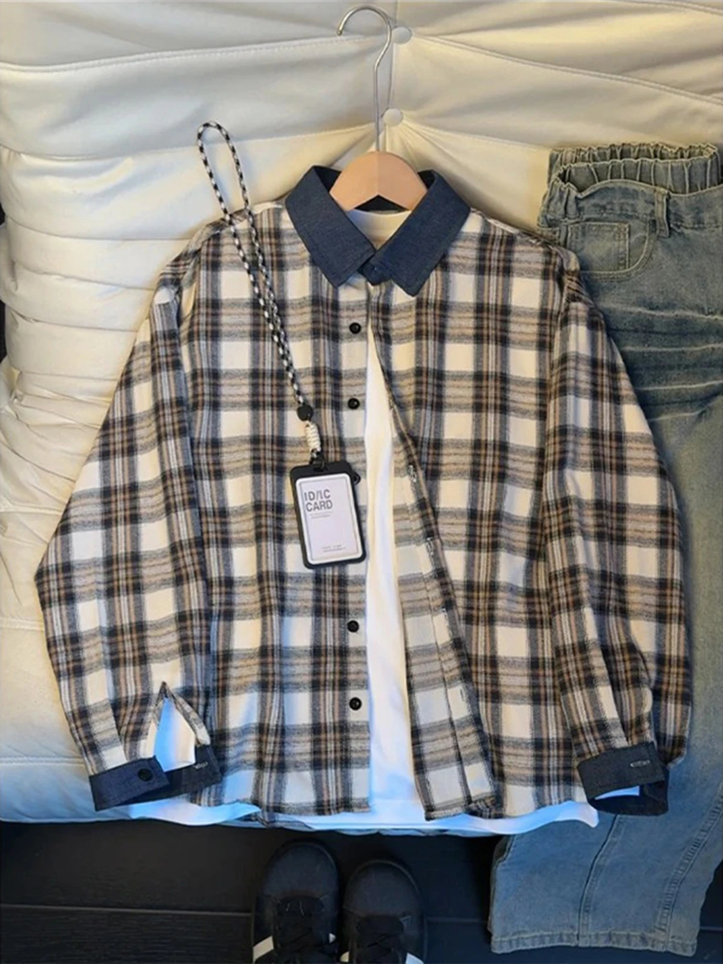 Cleanfit Plaid irt Jaet Men's Spring 2026 American Retro Fake Two-Piece Long Sve irt Loose Fit Casual Youth Sle
Cleanfit Plaid irt Jaet Men's Spring 2026 American Retro Fake Two-Piece Long Sve irt Loose Fit Casual Youth Sle