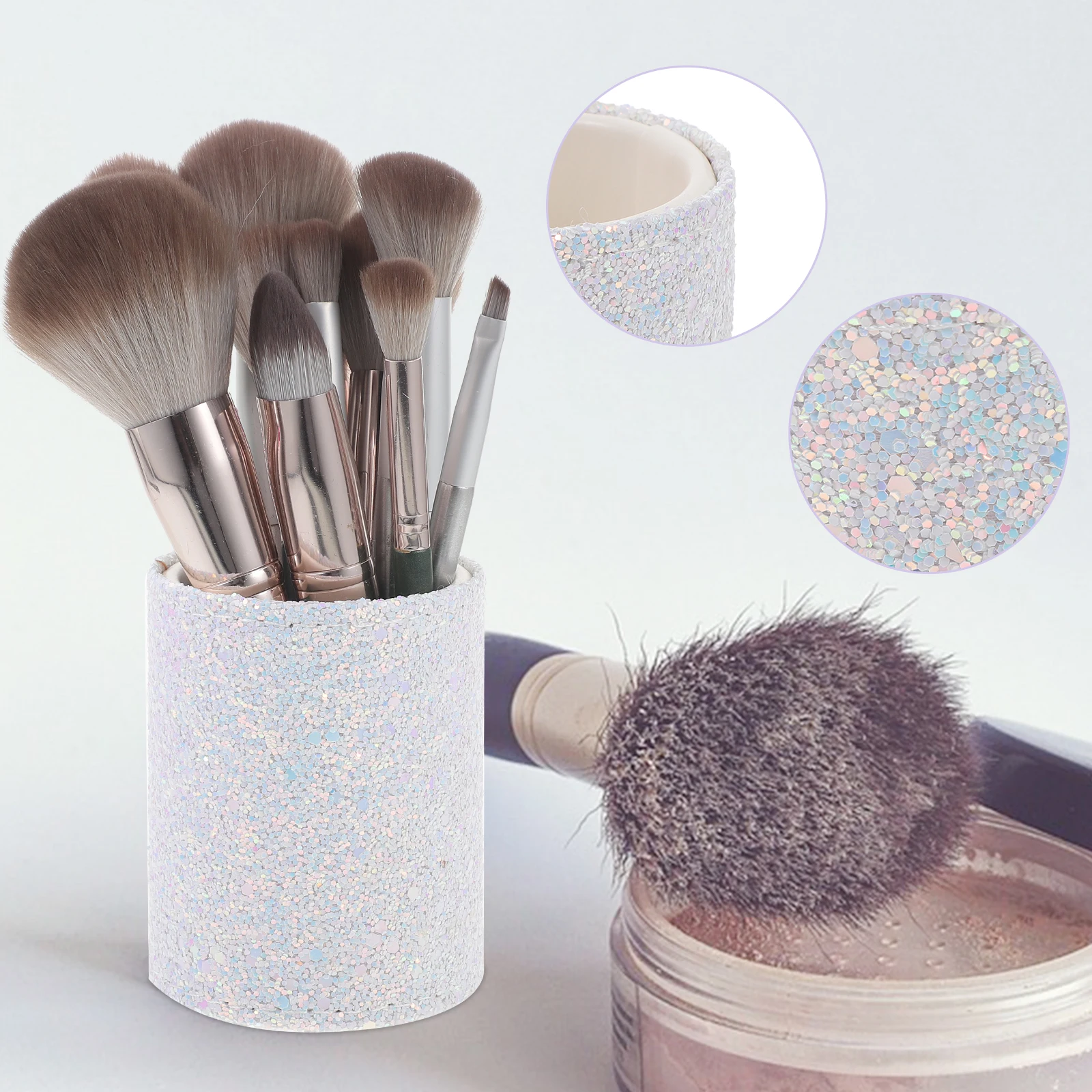 White Bucket Pen Makeup Brush Organizer Storage Box Desk Office PU Material Long Term Use Cosmetics Holder Christmas Gift
White Bucket Pen Makeup Brush Organizer Storage Box Desk Office PU Material Long Term Use Cosmetics Holder Christmas Gift
