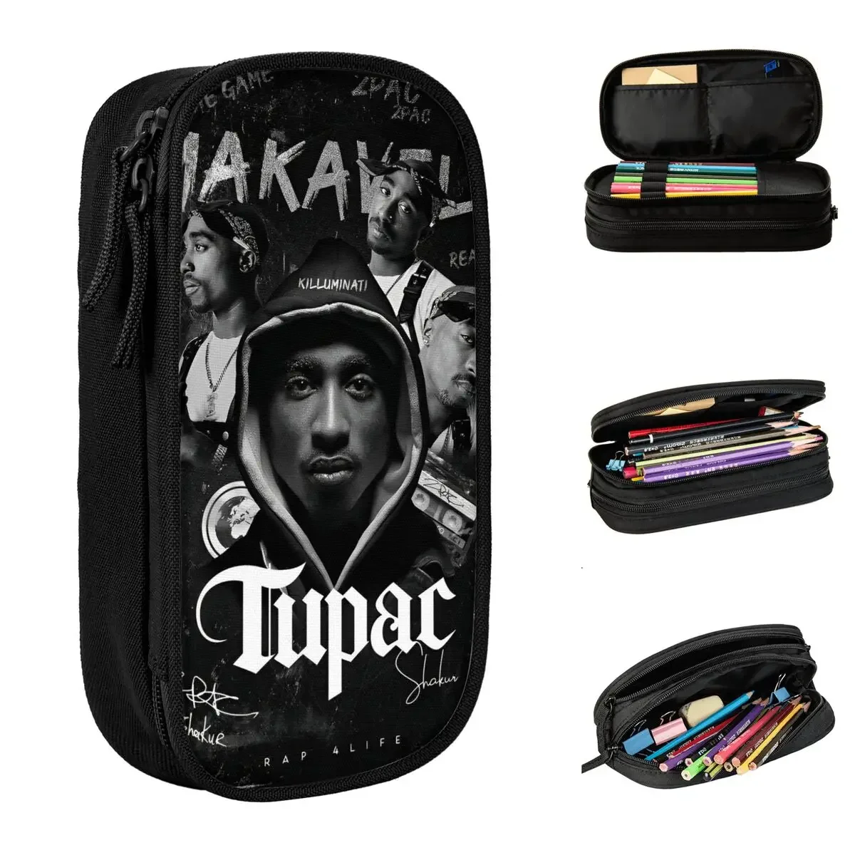 Retro Rapper Tupacs Pencil Cases Classic Pen Holder Bags Student Big Capacity School Supplies Cosmetic Pencilcases
Retro Rapper Tupacs Pencil Cases Classic Pen Holder Bags Student Big Capacity School Supplies Cosmetic Pencilcases
