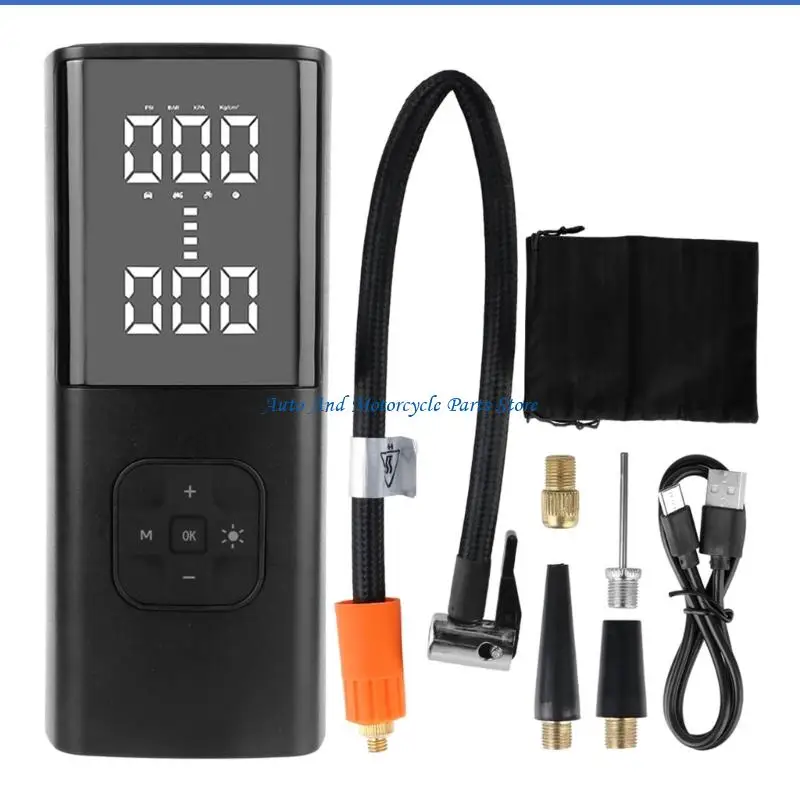 P9FD Portable Air Compressor Bikes Vehicles Motorcycle Tire Inflator Digital Display Pressure Gauge Detect with LED Lamp
P9FD Portable Air Compressor Bikes Vehicles Motorcycle Tire Inflator Digital Display Pressure Gauge Detect with LED Lamp