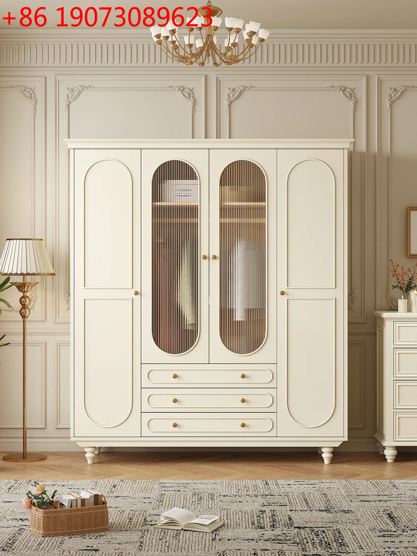American White All Solid Wood Wardrobe Home Bedroom Cream Style Four-Door Wardrobe French Wall Storage Cabinet
American White All Solid Wood Wardrobe Home Bedroom Cream Style Four-Door Wardrobe French Wall Storage Cabinet