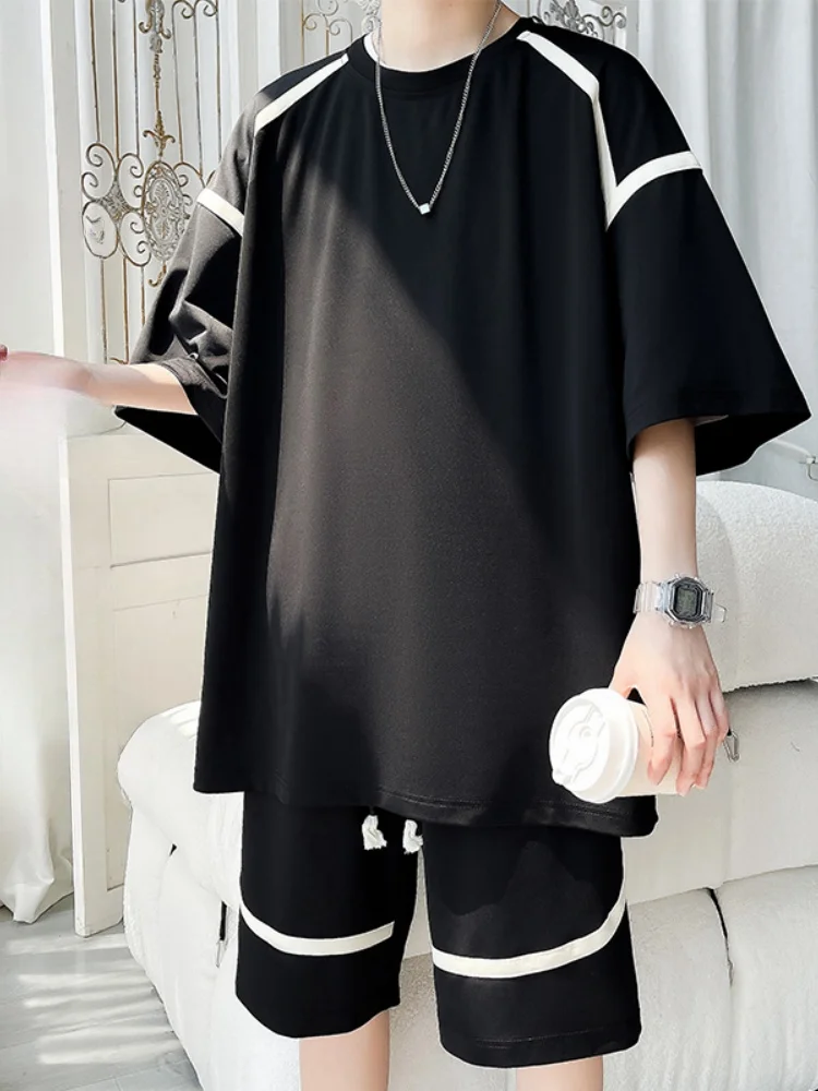 Мужской спортивный комплект из ледяного шелка с коротким рукавом, новинка лета 2024, тонкий, охлаждающий, для подростков, модный, повседневный, Haome
Мужской спортивный комплект из ледяного шелка с коротким рукавом, новинка лета 2024, тонкий, охлаждающий, для подростков, модный, повседневный, Haome