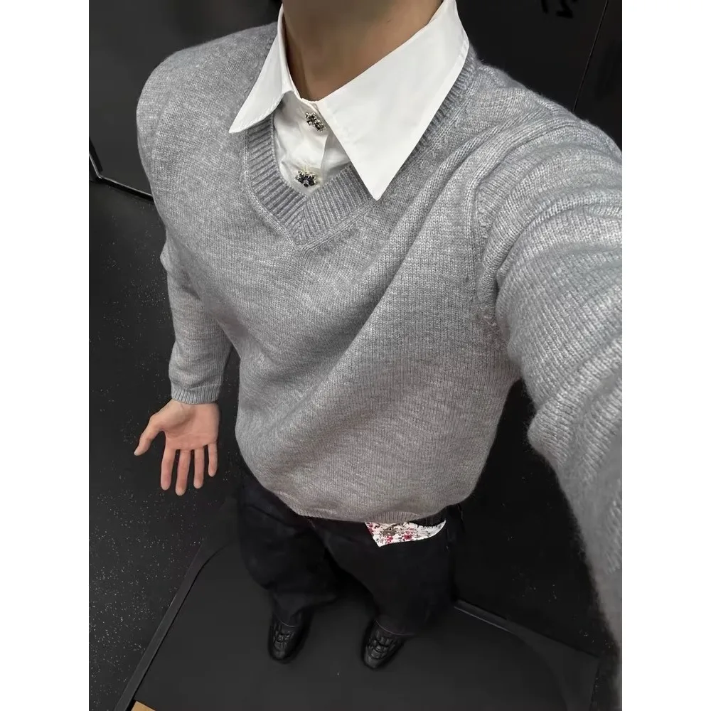 Autumn Winter Large Size Men's Knitted Long Sve irt Collar Splice Sweater Crew Ne Pullover Top CleanFit Sle Polyeste...
Autumn Winter Large Size Men's Knitted Long Sve irt Collar Splice Sweater Crew Ne Pullover Top CleanFit Sle Polyeste...