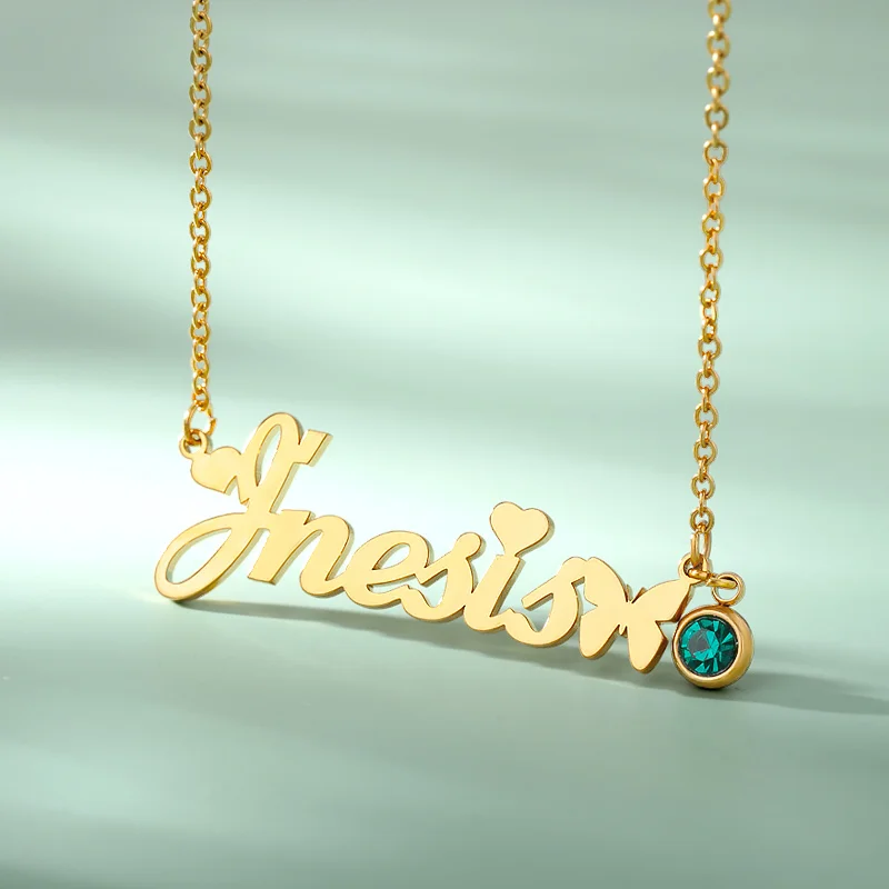 Custom Birthstone Name Necklace Stainless Steel Personalized Gold Color Dainty Nameplate Pendant Necklace Women Birthday Gifts
Custom Birthstone Name Necklace Stainless Steel Personalized Gold Color Dainty Nameplate Pendant Necklace Women Birthday Gifts