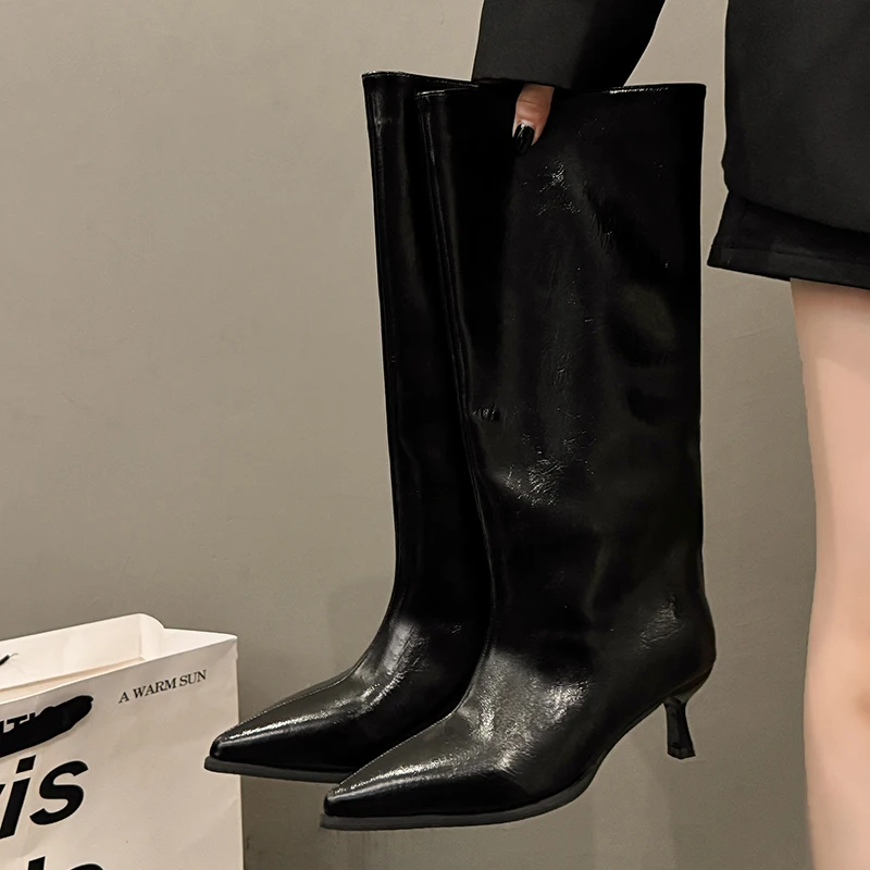 Design Winter New Fashion Knee-High Boots Women Pointed Toe Elegant Thin Low Heel Casual Ladies Pumps Shoes Long Botas Mujer
Design Winter New Fashion Knee-High Boots Women Pointed Toe Elegant Thin Low Heel Casual Ladies Pumps Shoes Long Botas Mujer