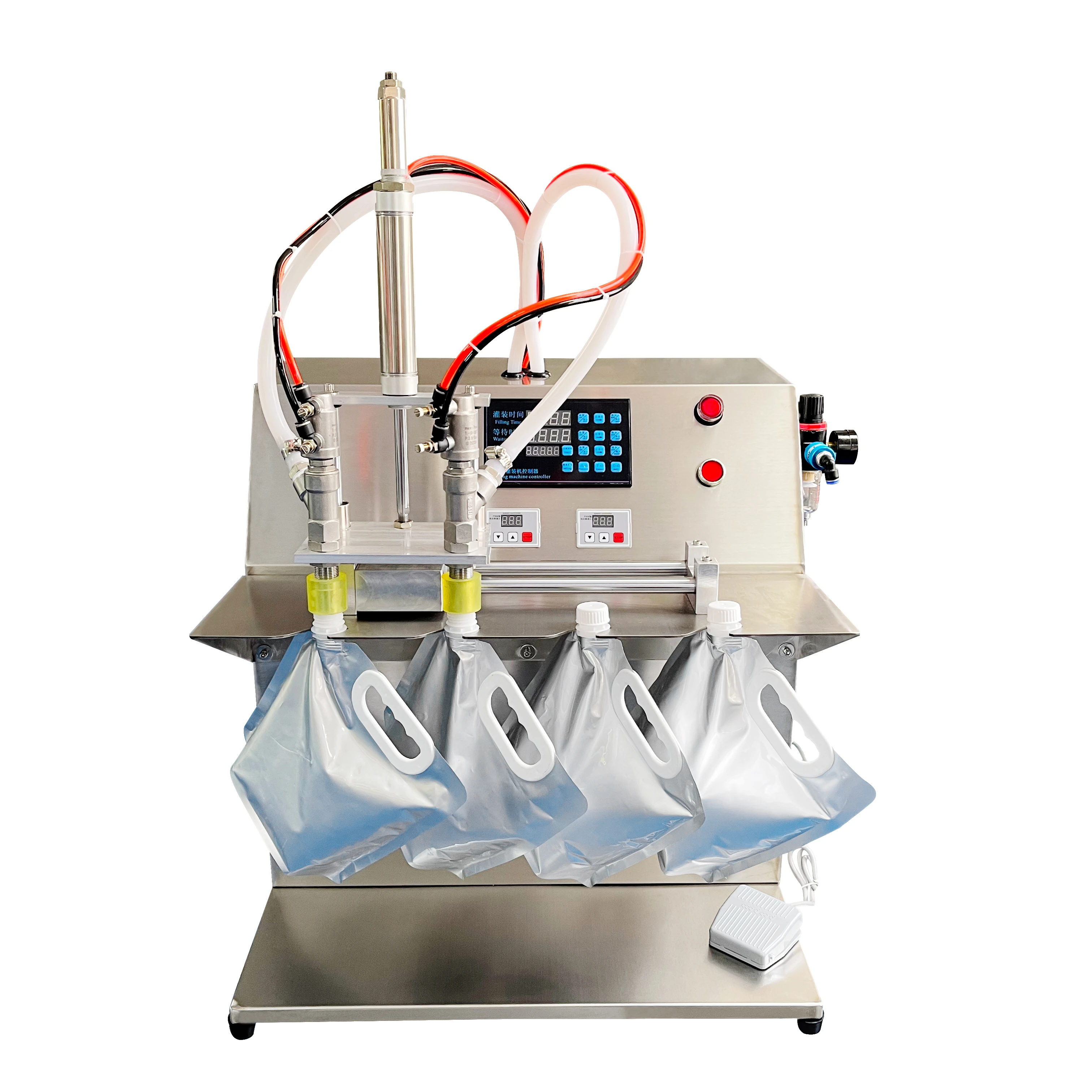 Small Bag Pouch Manual Liquid Filling Machine For Standing Up Bag Liquid Fill 
Small Bag Pouch Manual Liquid Filling Machine For Standing Up Bag Liquid Fill