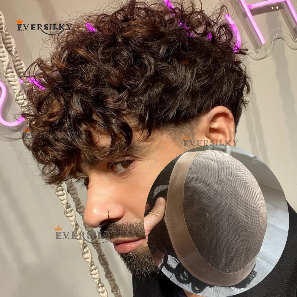 24mm Curly Men Wig Undetectable 20mm/28mm Curl Brown #4 #1b Natural Human Hair Toupee Fine Mono Lace PU Man System for Loss Hair
24mm Curly Men Wig Undetectable 20mm/28mm Curl Brown #4 #1b Natural Human Hair Toupee Fine Mono Lace PU Man System for Loss Hair