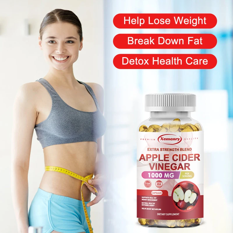 Apple Cider Vinegar Capsules - Detoxification, Weight Management, Fat Burning, Appetite Suppressant, Boost Metabolism Supplement
Apple Cider Vinegar Capsules - Detoxification, Weight Management, Fat Burning, Appetite Suppressant, Boost Metabolism Supplement