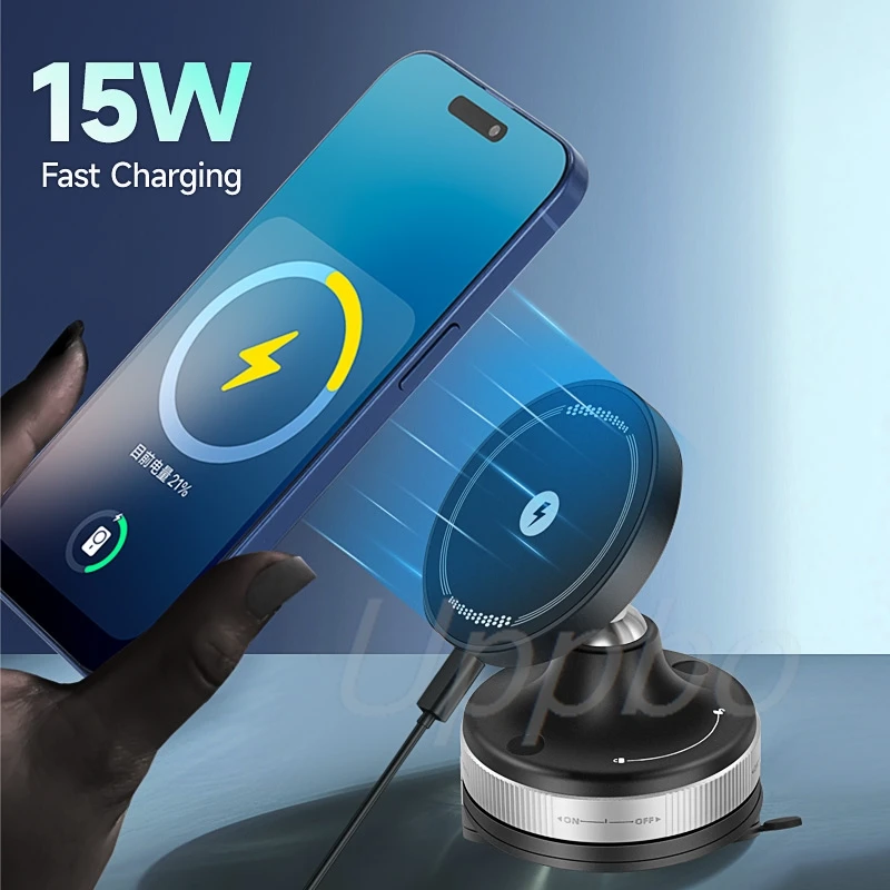 For Magsafe Magnetic Wireless Charger 360° Rotatable Suction Cup Car Mount Vacuum Adsorption Bracket for iPhone Samsung Xiaomi
For Magsafe Magnetic Wireless Charger 360° Rotatable Suction Cup Car Mount Vacuum Adsorption Bracket for iPhone Samsung Xiaomi
