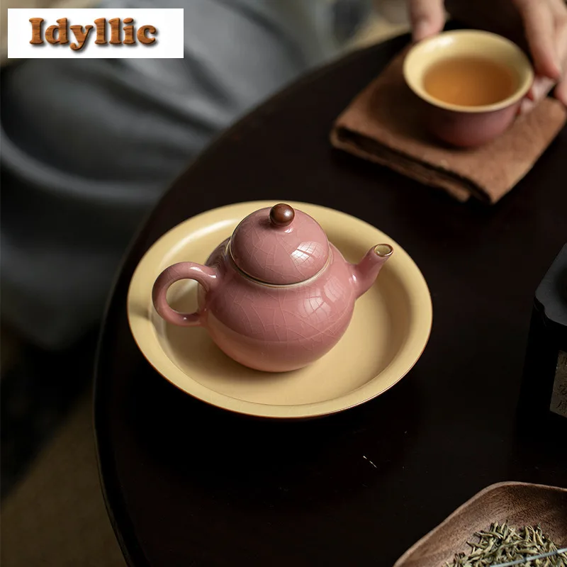 120ml Pink Ru Kiln Teapot Boutique Tea Infuser Pot Household Tea Soaking Kettle With Filter Cha Supplies Collection Decorations
120ml Pink Ru Kiln Teapot Boutique Tea Infuser Pot Household Tea Soaking Kettle With Filter Cha Supplies Collection Decorations
