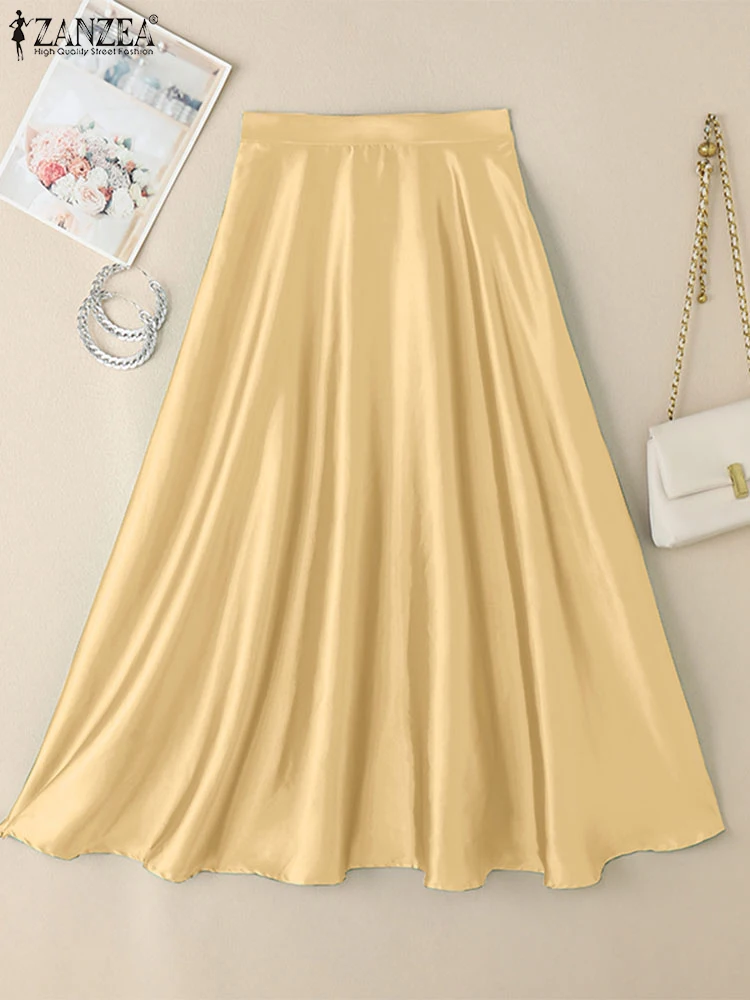 Fashion Women Maxi Long Skirts Party Vestidos Elegant Spring Satin Skirt 2025 ZANZEA Summer High Waist Pleated Jupes Faldas Saia
Fashion Women Maxi Long Skirts Party Vestidos Elegant Spring Satin Skirt 2025 ZANZEA Summer High Waist Pleated Jupes Faldas Saia