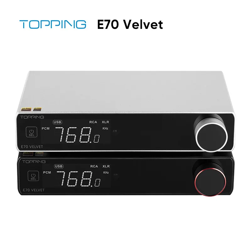 TOPPING E70 Velvet AK4499EX DAC XU316 DSD512 PCM768kHz Bluetooth 5.1 LDAC 24Bit/96kHz Digital Audio Decoder with Remote Control
TOPPING E70 Velvet AK4499EX DAC XU316 DSD512 PCM768kHz Bluetooth 5.1 LDAC 24Bit/96kHz Digital Audio Decoder with Remote Control