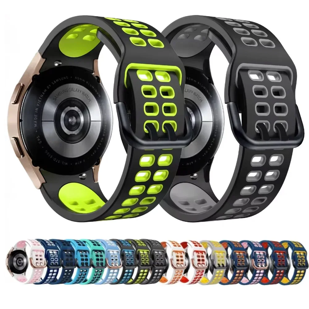 No Gap Silicone Strap for Samsung Galaxy Watch 7/6/5/4/5 Pro 44mm 40mm 45mm Two-Color Band Watch 6/4 Classic 47mm 46mm Correa
No Gap Silicone Strap for Samsung Galaxy Watch 7/6/5/4/5 Pro 44mm 40mm 45mm Two-Color Band Watch 6/4 Classic 47mm 46mm Correa