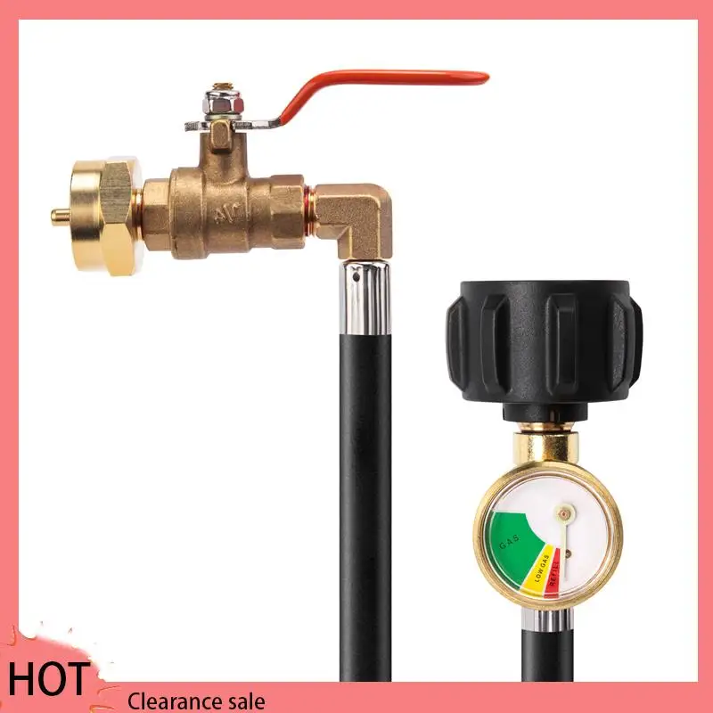 A88Z Propane Refill Adapter Hose With Gauge And ON/Off Control Valve For 1LB Propane Gastank
A88Z Propane Refill Adapter Hose With Gauge And ON/Off Control Valve For 1LB Propane Gastank
