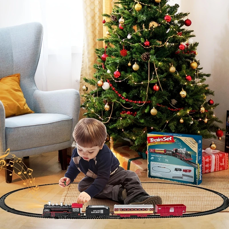 Классический рождественский комплект электропоездов: паровоз со светом и звуками, идеальный праздничный подарок
Классический рождественский комплект электропоездов: паровоз со светом и звуками, идеальный праздничный подарок