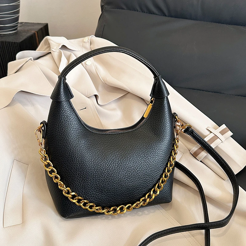 Small Bucket Crossbody Bag For Women 2024 Lemon Pu Leather Handbag Luxury Bag Fashion Chain Shoulder Bag Femme Commute Bag Black
Small Bucket Crossbody Bag For Women 2024 Lemon Pu Leather Handbag Luxury Bag Fashion Chain Shoulder Bag Femme Commute Bag Black