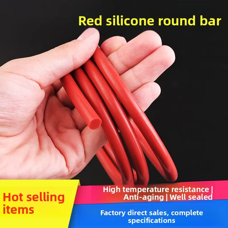 Red Silicone Round Strip Solid Sealing High Temperature Resistant Rubber Cylinder Rod
Red Silicone Round Strip Solid Sealing High Temperature Resistant Rubber Cylinder Rod