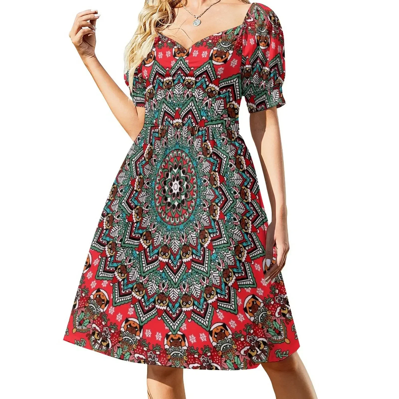 Mandala Christmas Pug Short-Sleeved Dress Dance dresses dress women summer dresses for womens 2025 dress for women summer
Mandala Christmas Pug Short-Sleeved Dress Dance dresses dress women summer dresses for womens 2025 dress for women summer