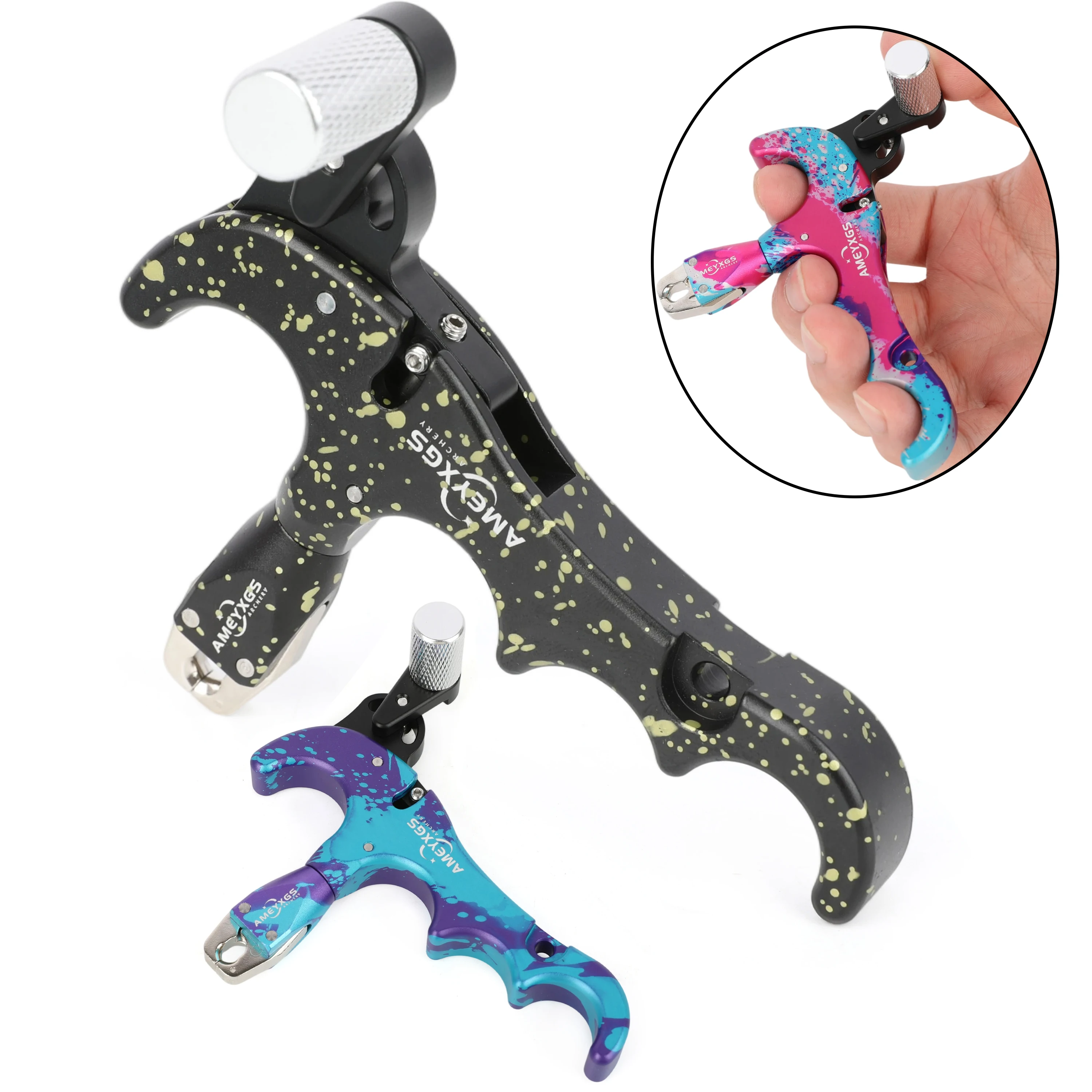 Compound Bow Release Aids 4 Finger 360° Jaws LH/RH Archery Sensitivity Adjustable Hunting Target Shooting Practice Tool
Compound Bow Release Aids 4 Finger 360° Jaws LH/RH Archery Sensitivity Adjustable Hunting Target Shooting Practice Tool