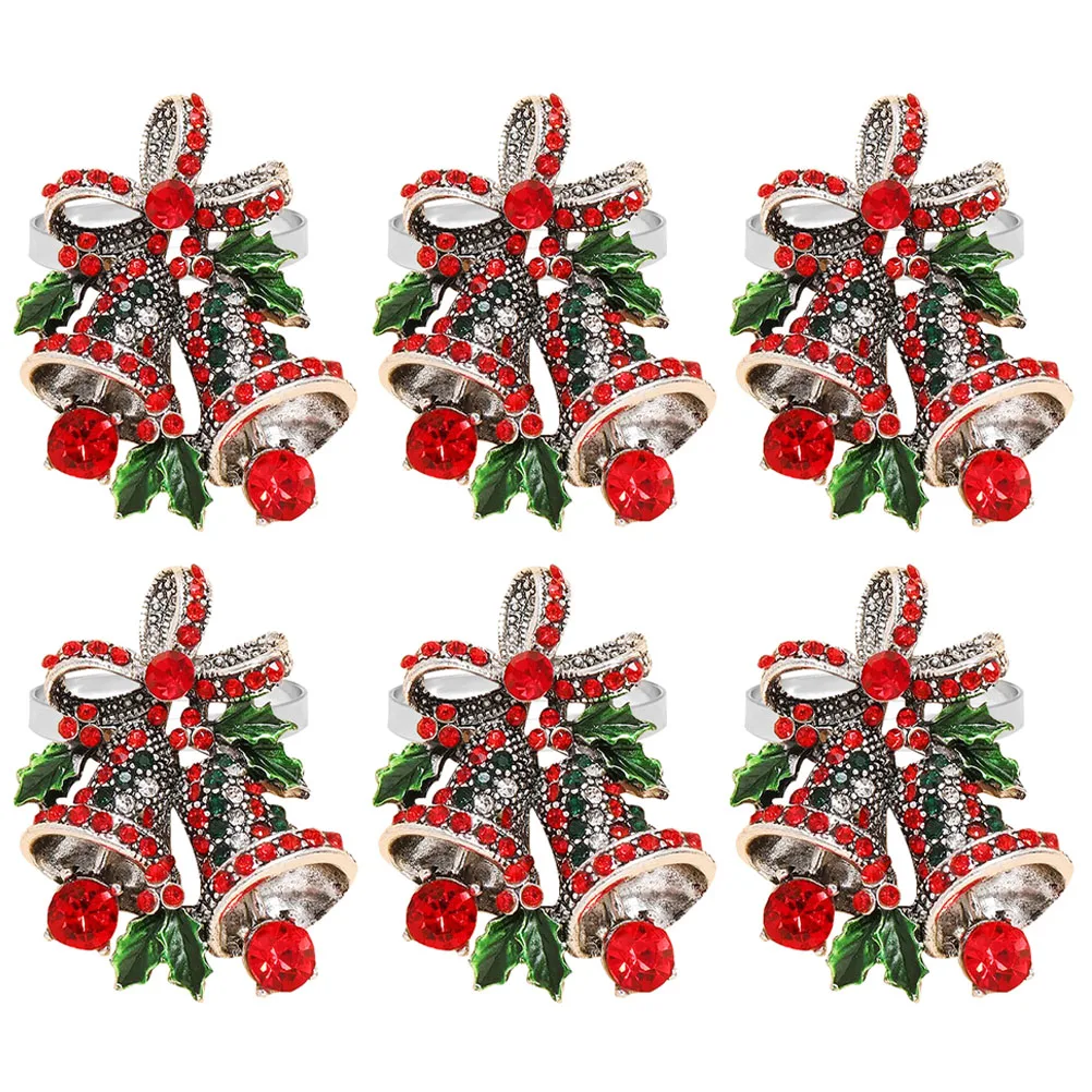 6 Pcs Bell Shaped Napkin Reusable Dining Table Party Serviette Christmas Buckle Napkin Holders Xmas Decor
6 Pcs Bell Shaped Napkin Reusable Dining Table Party Serviette Christmas Buckle Napkin Holders Xmas Decor