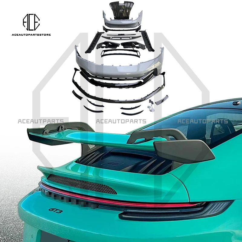 PP material bumper side skirt rear bumper for Porsche 911 992 2021 2022 upgraded GT3 Style body kit
PP material bumper side skirt rear bumper for Porsche 911 992 2021 2022 upgraded GT3 Style body kit