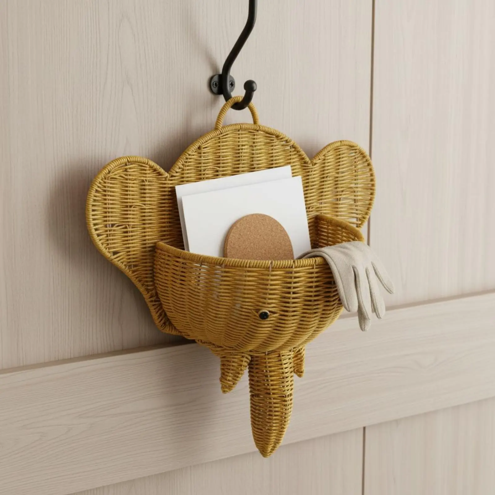 Woven Elephant Planter Sturdy Elephant Head Wall Basket House Decoration Easy to Clean for Children, Balcony, Living Room
Woven Elephant Planter Sturdy Elephant Head Wall Basket House Decoration Easy to Clean for Children, Balcony, Living Room