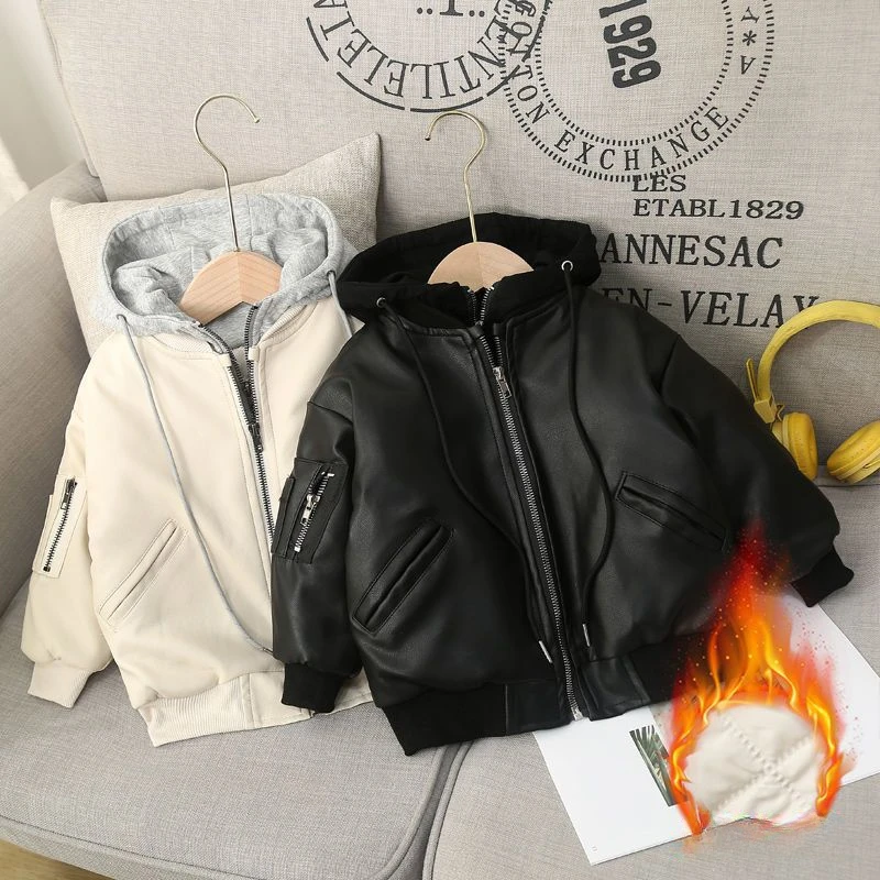 Children Cotton Thickened Leather Jacket Leather Jacket Baby Boy Coat Trendy Kids Jackets for Boys Winter Jackets Outerwear 2024
Children Cotton Thickened Leather Jacket Leather Jacket Baby Boy Coat Trendy Kids Jackets for Boys Winter Jackets Outerwear 2024