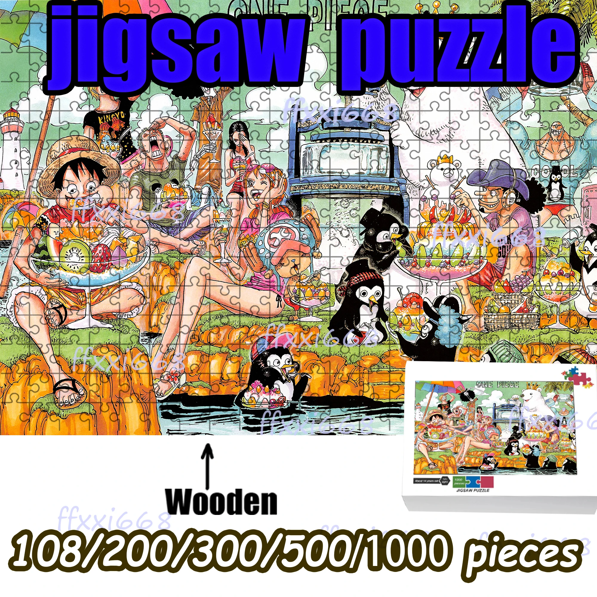 One Piece Anime Wooden Jigsaw Puzzle 108/200/300/500/1000 Pcs, Stress Relief Gift for Adult Fans
One Piece Anime Wooden Jigsaw Puzzle 108/200/300/500/1000 Pcs, Stress Relief Gift for Adult Fans