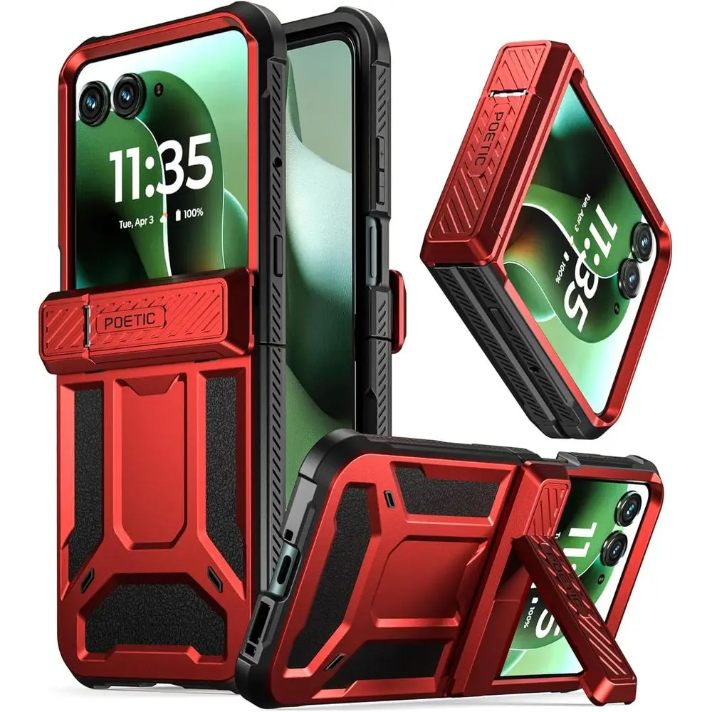 Чехол Motorola Moto Razr Ultra 2025 Spartan: прочный противоударный чехол с подставкой, защитой от шарниров и военным тестом 20 футов, Me
Чехол Motorola Moto Razr Ultra 2025 Spartan: прочный противоударный чехол с подставкой, защитой от шарниров и военным тестом 20 футов, Me