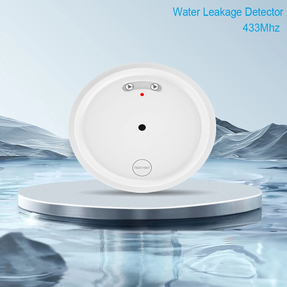 433MHz wireless home water leakage alarm, bathroom immersion detector, water level sensor, kitchen overflow notification, connec
433MHz wireless home water leakage alarm, bathroom immersion detector, water level sensor, kitchen overflow notification, connec