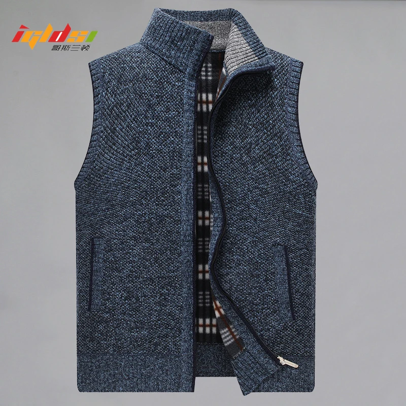 Winter Thick Warm Sweaters Vest Men Autumn Fleece Sleeveless Jackets Sweatercoat Knitted Zipper Vest Outerwear Casaco Masculino
Winter Thick Warm Sweaters Vest Men Autumn Fleece Sleeveless Jackets Sweatercoat Knitted Zipper Vest Outerwear Casaco Masculino
