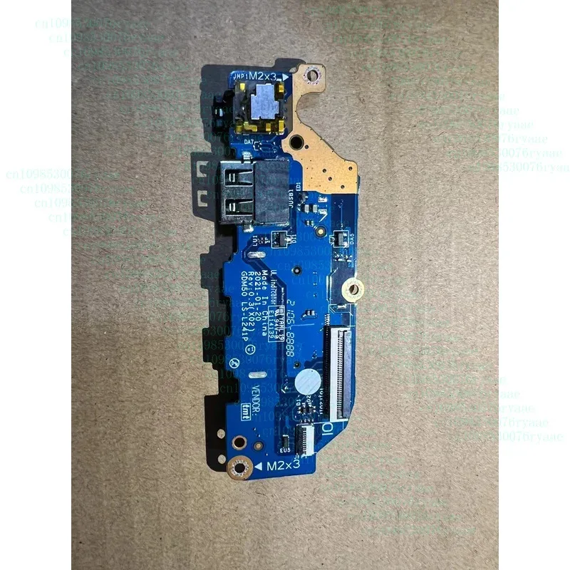 0C6CMN новый для Dell Inspiron 3510 3511 3520 GDM50 LS-L241P USB-кардридер аудио плата ввода-вывода
0C6CMN новый для Dell Inspiron 3510 3511 3520 GDM50 LS-L241P USB-кардридер аудио плата ввода-вывода