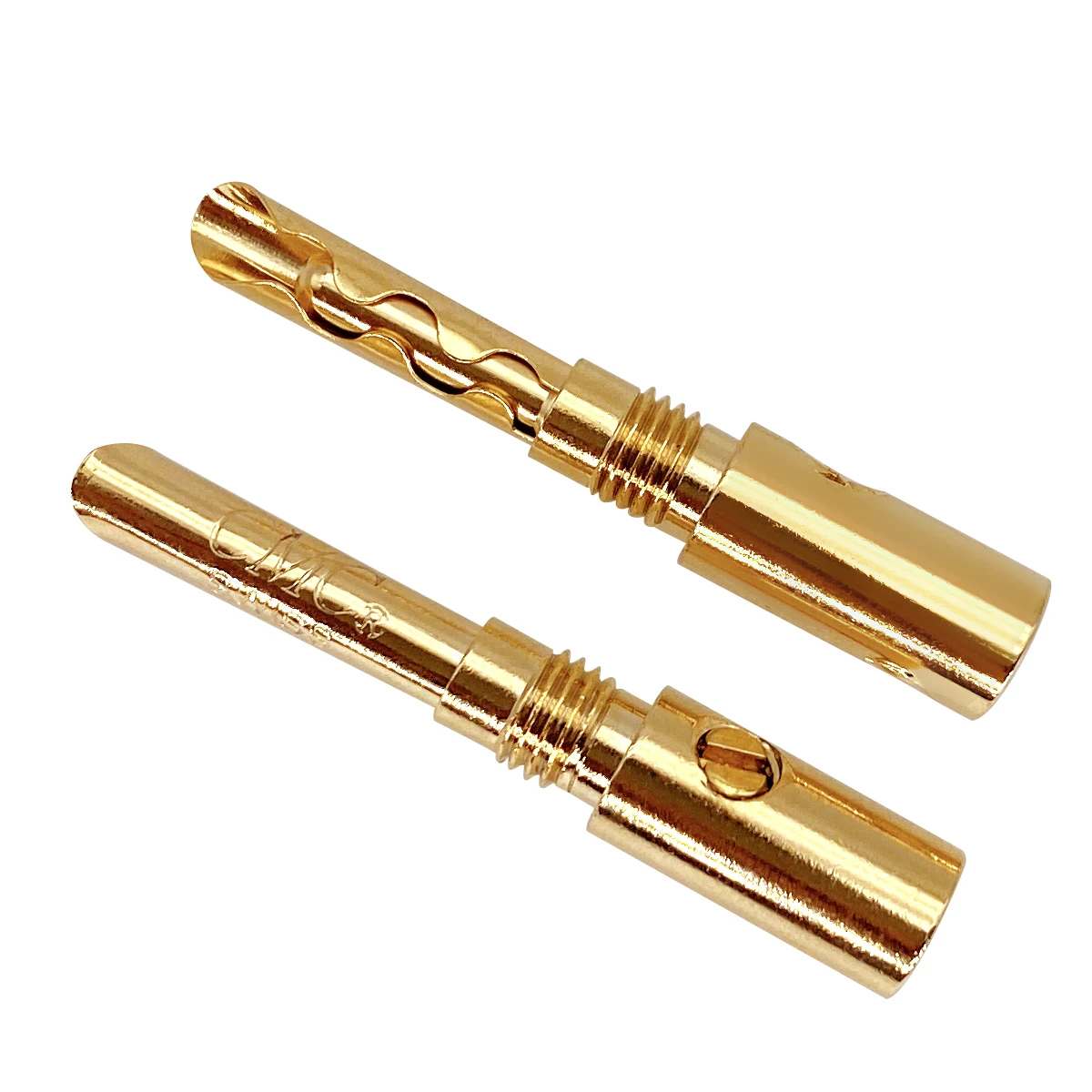Copper Gold-Plated 4mm Sawtooth Core Banana Plug Audio Speaker Speaker Cord Amplifier Connector 4mm Banana Head Without Welding
Copper Gold-Plated 4mm Sawtooth Core Banana Plug Audio Speaker Speaker Cord Amplifier Connector 4mm Banana Head Without Welding
