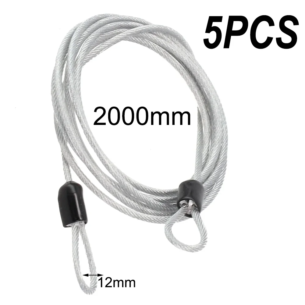 5pcs 2m For Braided Steel Lock Wire Security Cable with Double Loop Ends for Bicycle Skateboard Tools and Outdoor Gates
5pcs 2m For Braided Steel Lock Wire Security Cable with Double Loop Ends for Bicycle Skateboard Tools and Outdoor Gates