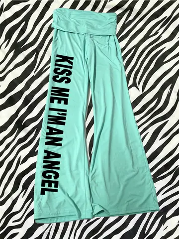 Autumn fashion gothic style sweet fashion American retro 2000s trend letter printed flared pants hip-hop street cool girl emo