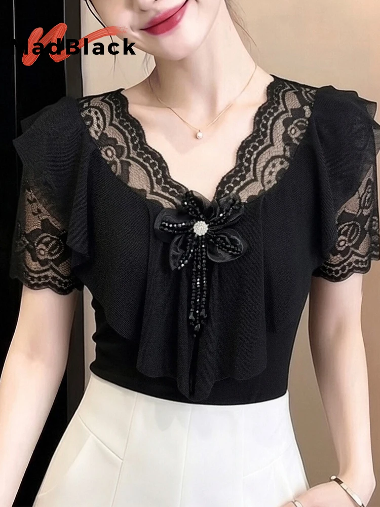 MadBlack-Women European T-Shirt, Sexy V Neck 3D Floral Lace, Streetwear Short Sleeve Slim M-3XL Tee, 2026 Summer New T65769CC
MadBlack-Women European T-Shirt, Sexy V Neck 3D Floral Lace, Streetwear Short Sleeve Slim M-3XL Tee, 2026 Summer New T65769CC