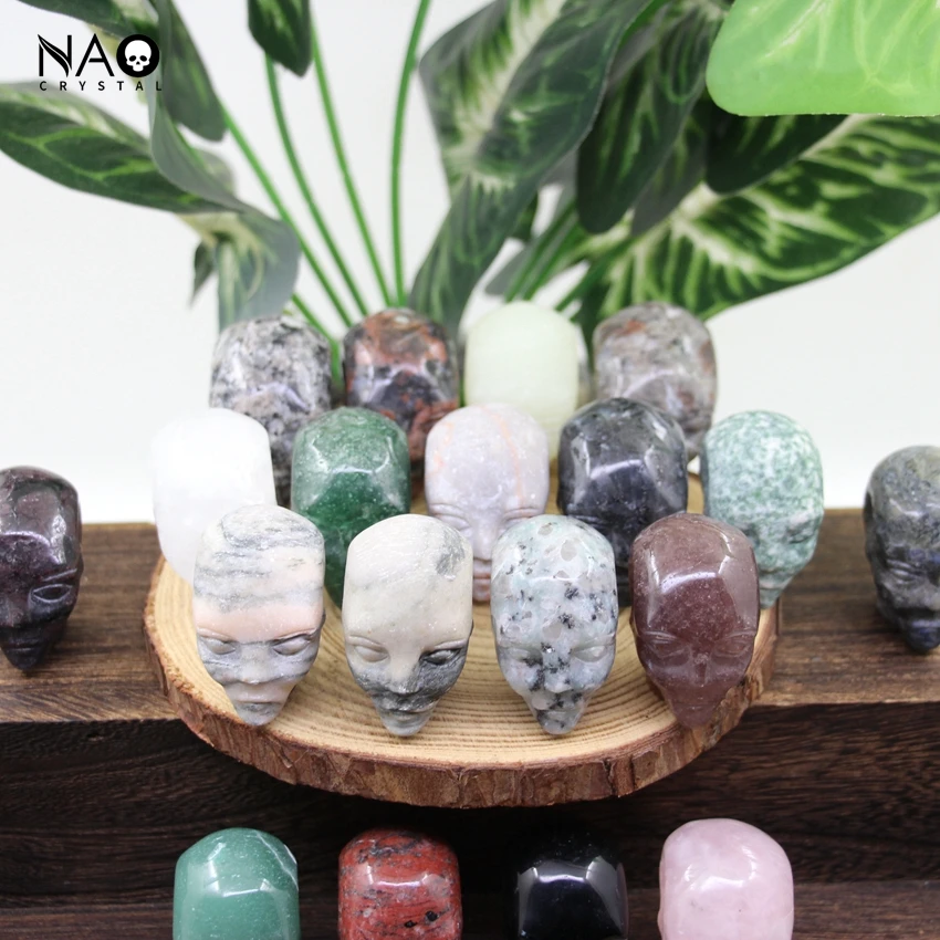 1.5" Alien Skull Statue Home Decor,Hand Carved Gemstone Healing Quartz Elves Head Figurine,Obsidian Crystal Mineral Collection
1.5" Alien Skull Statue Home Decor,Hand Carved Gemstone Healing Quartz Elves Head Figurine,Obsidian Crystal Mineral Collection