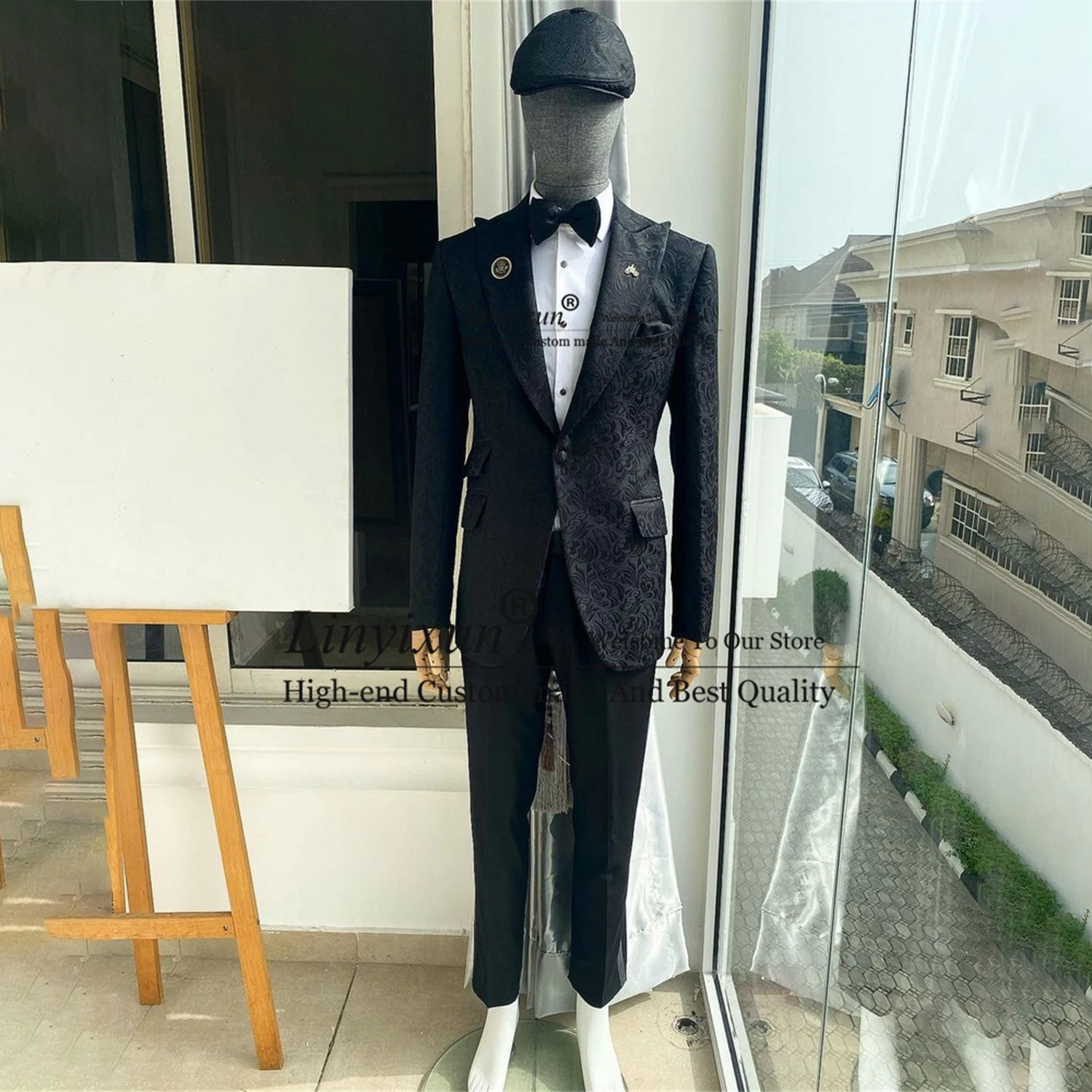 Formal Jacquard Wedding Suits For Men 2 Pieces Sets Groom Tuxedos Peaked Lapel Male Dinner Party Blazers Pants Costume Homme
Formal Jacquard Wedding Suits For Men 2 Pieces Sets Groom Tuxedos Peaked Lapel Male Dinner Party Blazers Pants Costume Homme