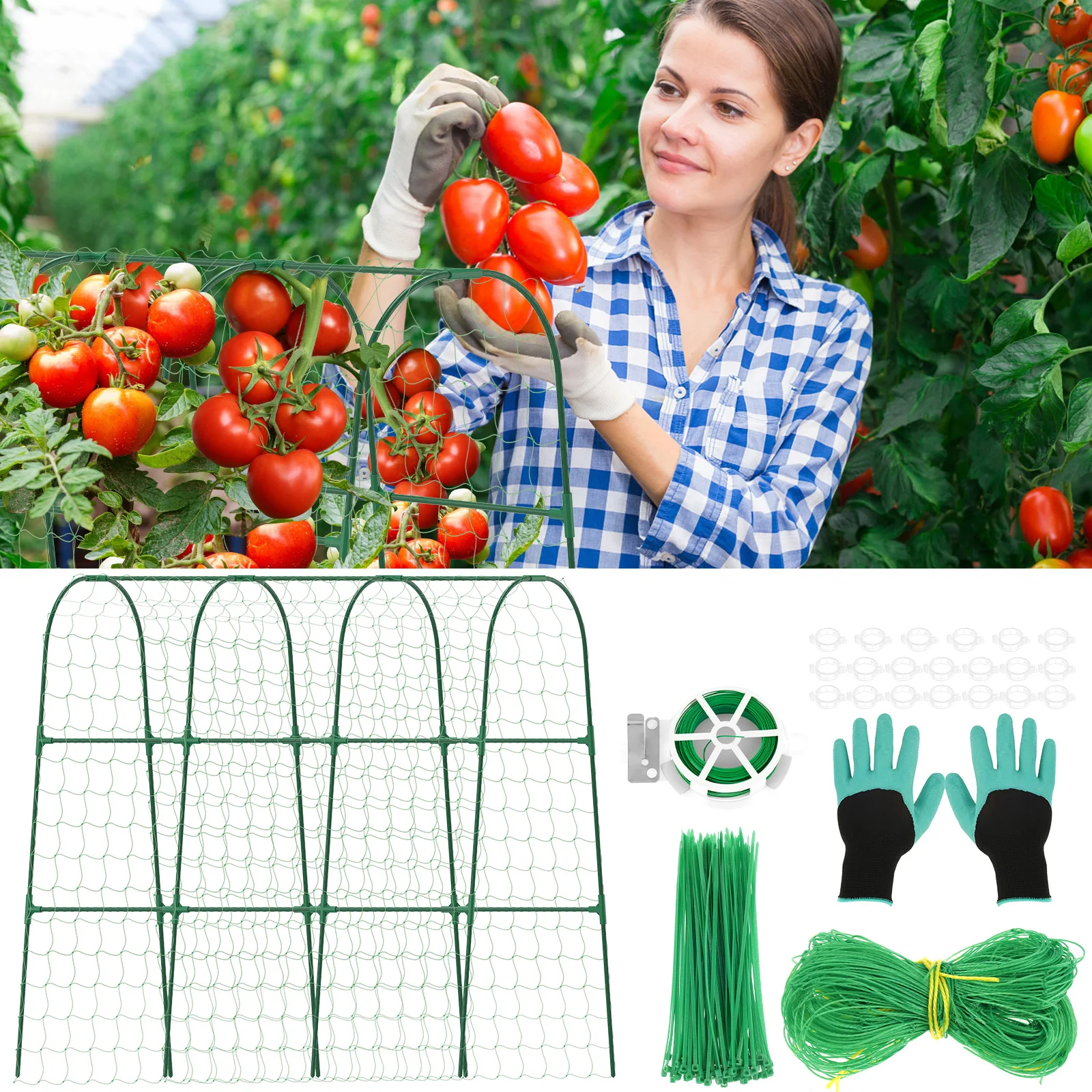 Garden U Shape Vegetable Trellis Cucumber Trellis for Raised Bed Cucumber Support Frame Metal Pea Tunnel for Climbing Plants New
Garden U Shape Vegetable Trellis Cucumber Trellis for Raised Bed Cucumber Support Frame Metal Pea Tunnel for Climbing Plants New