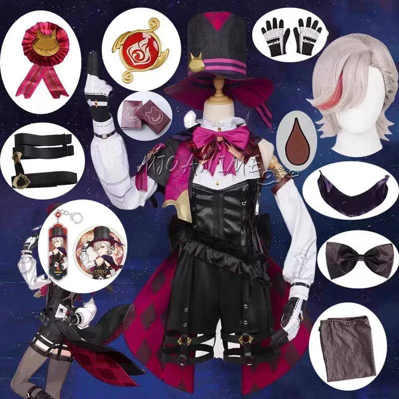 Genshin impact lyney cosplay costume wig Fontaine lyney leather uniform hat dress short hair skirt glove outfit tail magician
Genshin impact lyney cosplay costume wig Fontaine lyney leather uniform hat dress short hair skirt glove outfit tail magician