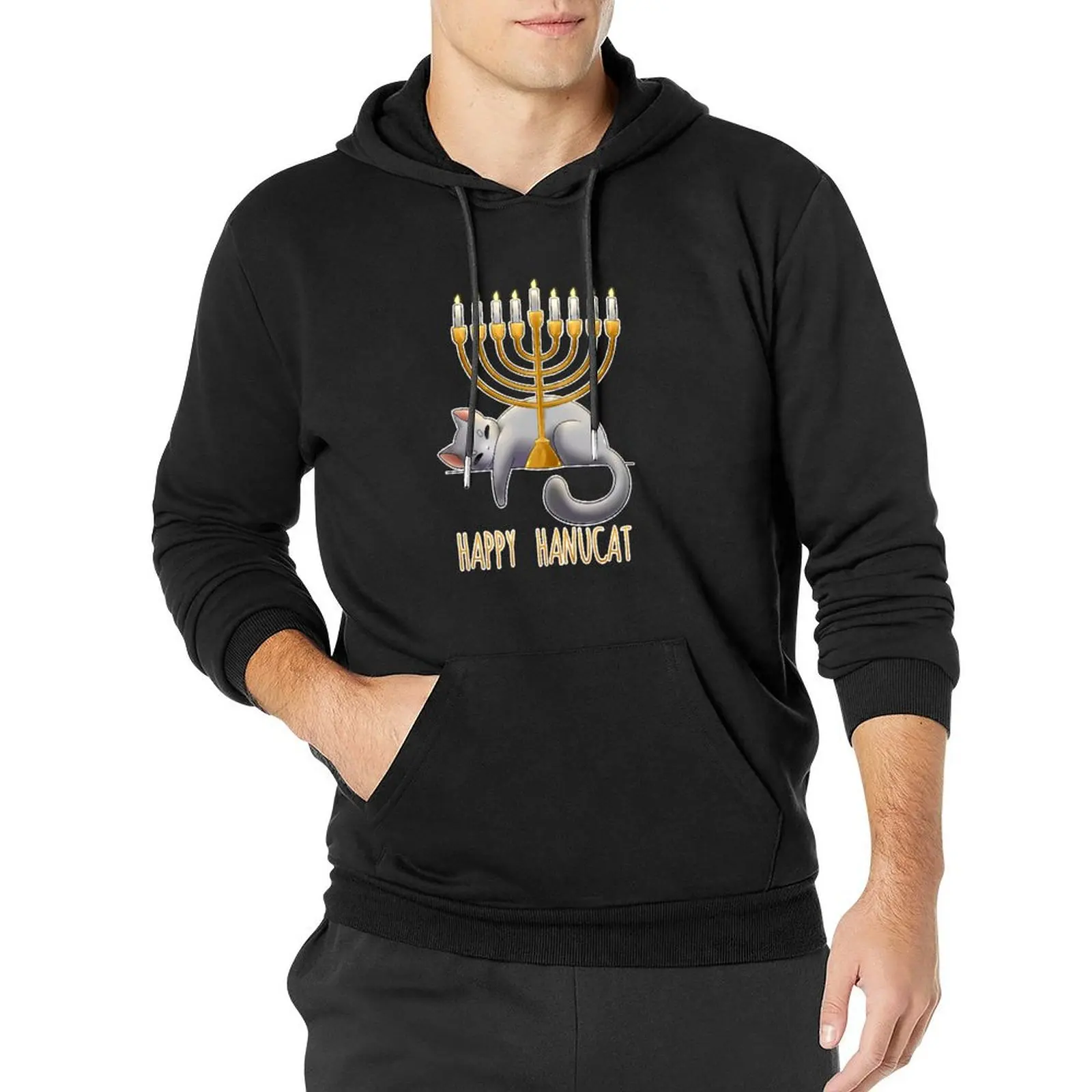 Happy Hanucat Hanukkah Shirt Pullover Hoodie clothes for men new in hoodies & sweatshirts
Happy Hanucat Hanukkah Shirt Pullover Hoodie clothes for men new in hoodies & sweatshirts