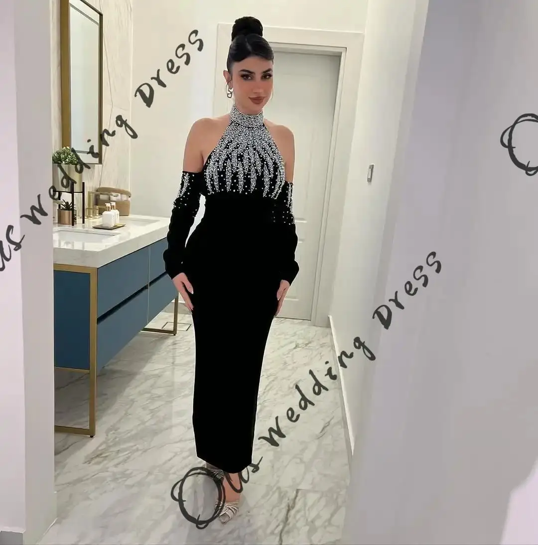 customized Elegant Mermaid Sleeveless Prom Dresses Halter Neck Ankle Length Pleated Beadings Party Dresses Evening Dresses
customized Elegant Mermaid Sleeveless Prom Dresses Halter Neck Ankle Length Pleated Beadings Party Dresses Evening Dresses