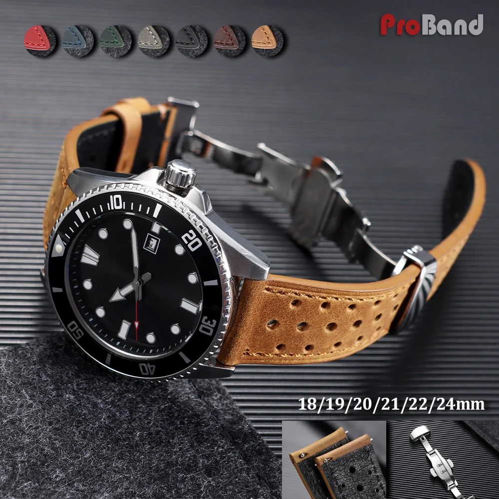 Breathable Cowhide Watch Strap 18mm 19mm 20mm 21mm 22mm 24mm Retro Leather Wristband for Seiko WatchBand Quick Release Bracelets
Breathable Cowhide Watch Strap 18mm 19mm 20mm 21mm 22mm 24mm Retro Leather Wristband for Seiko WatchBand Quick Release Bracelets