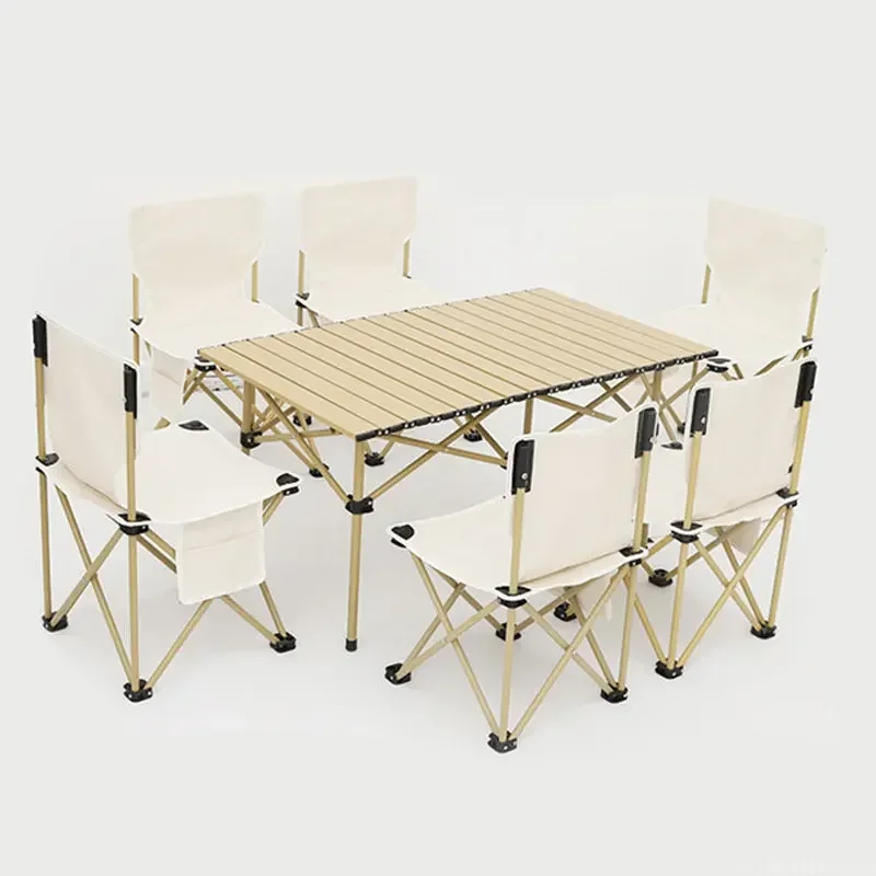 Outdoor Folding Table and Chair Portable Table Egg Roll Table Picnic Camping Barbecue Equipment Supplies and Chair Set new
Outdoor Folding Table and Chair Portable Table Egg Roll Table Picnic Camping Barbecue Equipment Supplies and Chair Set new