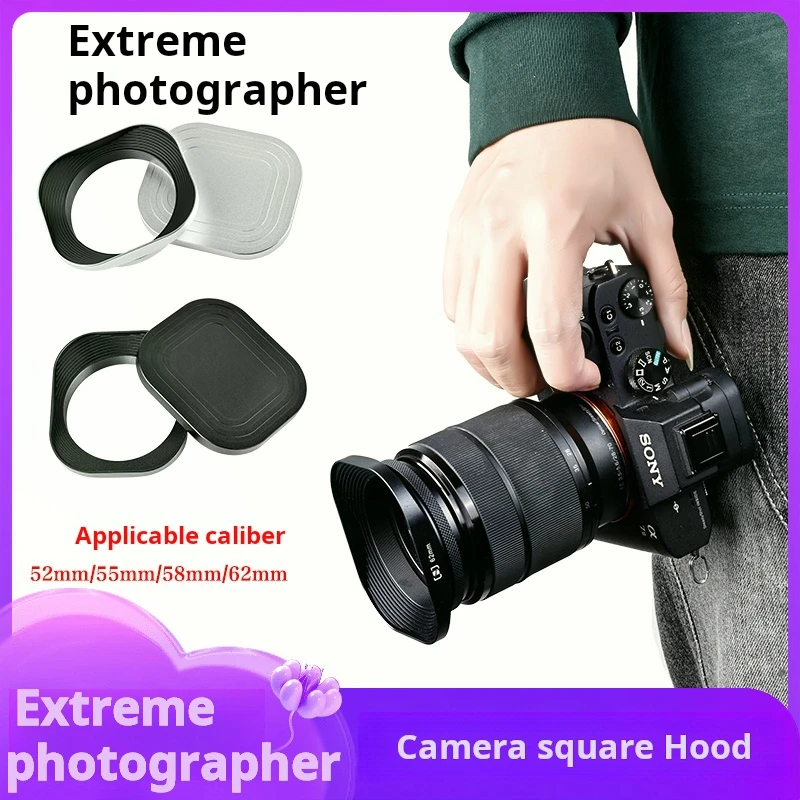 Metal Square Iight Shield Suitable for Fuji 15-45/16-50mm Sigma Tenglong 52/55/58/62mm lenses
Metal Square Iight Shield Suitable for Fuji 15-45/16-50mm Sigma Tenglong 52/55/58/62mm lenses