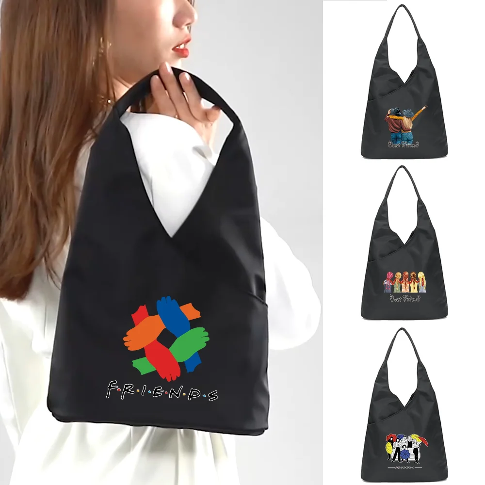 Cute Friends Shopping Bag Trend New Thick Eco Nylon Women Handbag Reusable Portable Supermarket Folding Pouch Foldable Tote Pack
Cute Friends Shopping Bag Trend New Thick Eco Nylon Women Handbag Reusable Portable Supermarket Folding Pouch Foldable Tote Pack