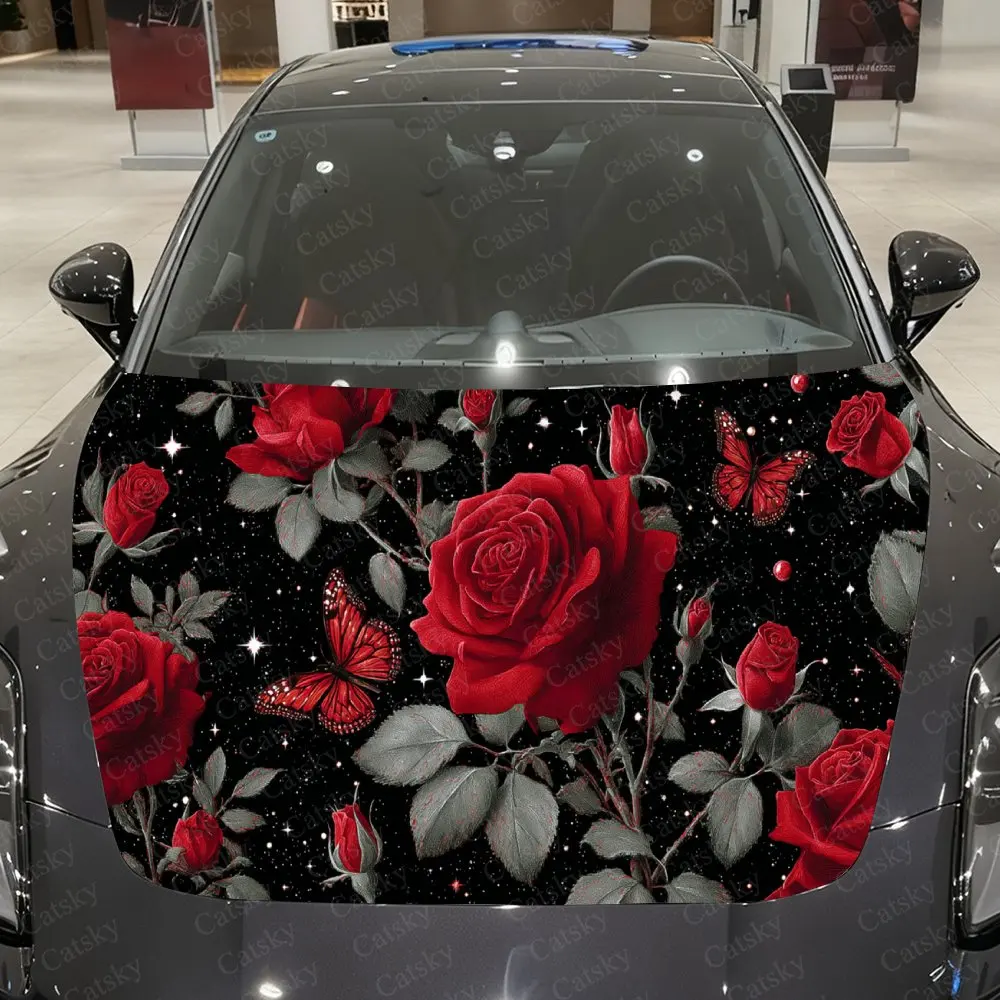 Romantic Dark Floral Realm Car Vinyl Wrap, PVC Material Waterproof Car Hood Sticker, Self-Adhesive Scratch-Resistant Stickers fo
Romantic Dark Floral Realm Car Vinyl Wrap, PVC Material Waterproof Car Hood Sticker, Self-Adhesive Scratch-Resistant Stickers fo