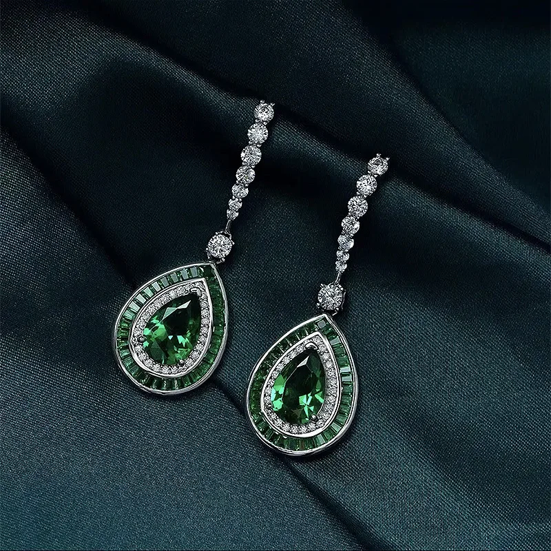 SpringLady винтажные серьги из стерлингового серебра 925 пробы с грушевой огранкой, изумрудный рубин, высокоуглеродистые бриллианты, висячие серьги с драгоценными камнями, ювелирные изделия
SpringLady винтажные серьги из стерлингового серебра 925 пробы с грушевой огранкой, изумрудный рубин, высокоуглеродистые бриллианты, висячие серьги с драгоценными камнями, ювелирные изделия